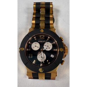 Renato Wilde Beast G10.211 R2610 Swiss Chronograph Mens Watch Black Gold Used